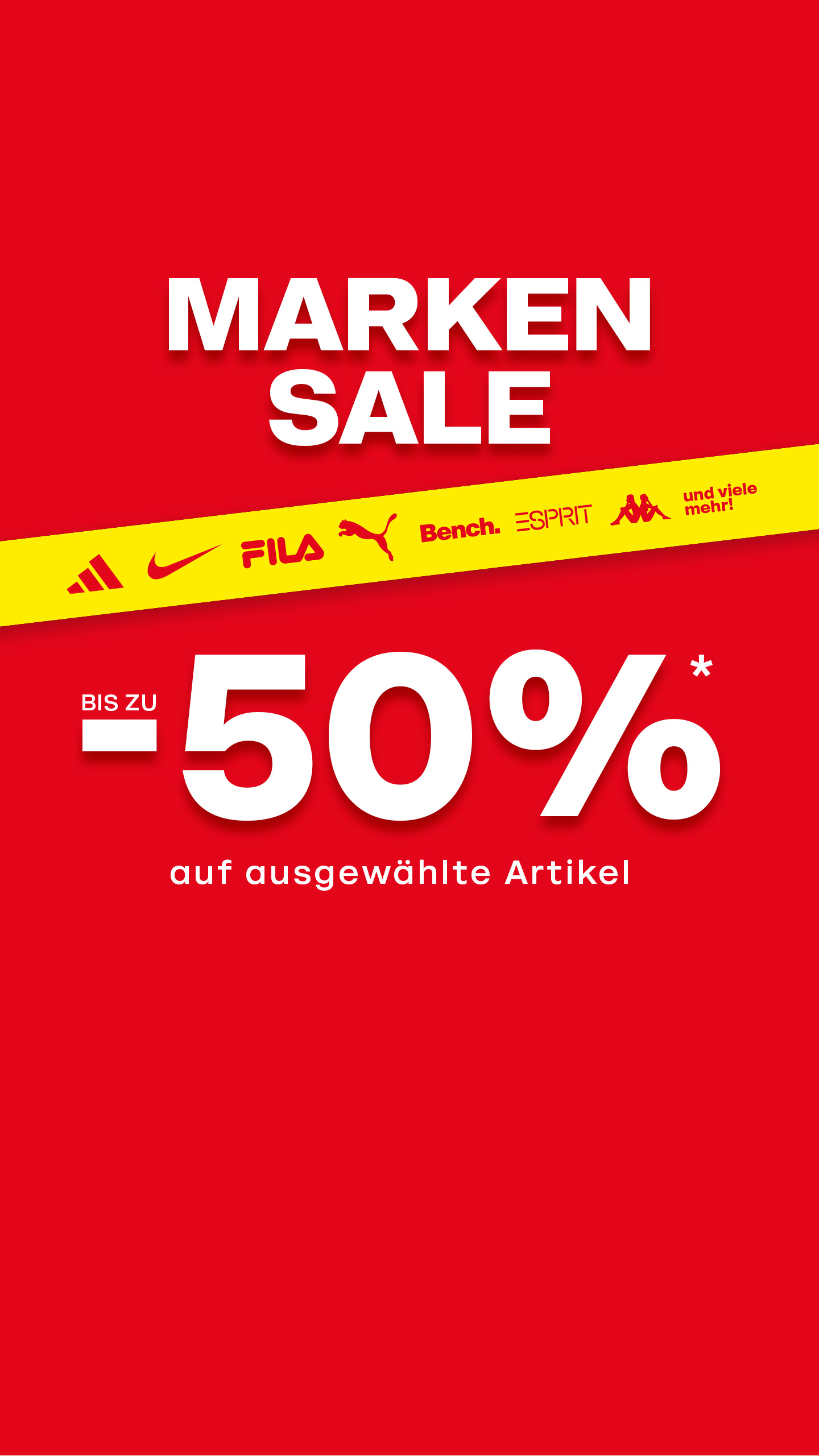 Deichmann Facebook ad: Bis zu -50%