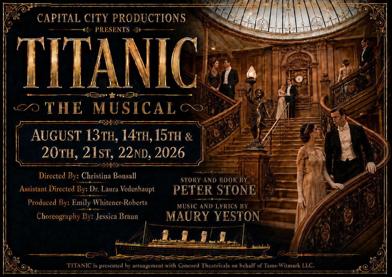 Capital City Productions Facebook ad: CCP’s Titanic, The Musical!