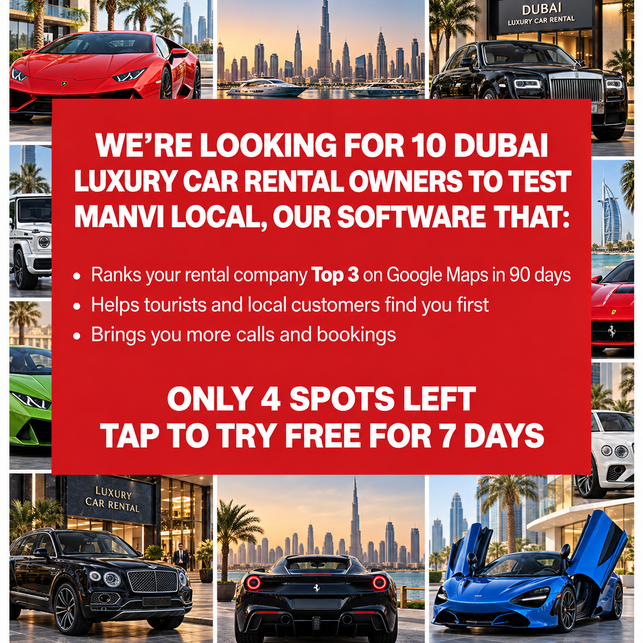 Manvi Media Facebook ad: Top 3 on Google Maps in 90 Days, Guaranteed