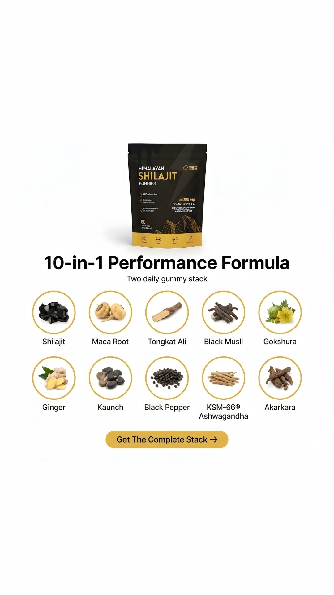 Tygrix Supplements Facebook ad
