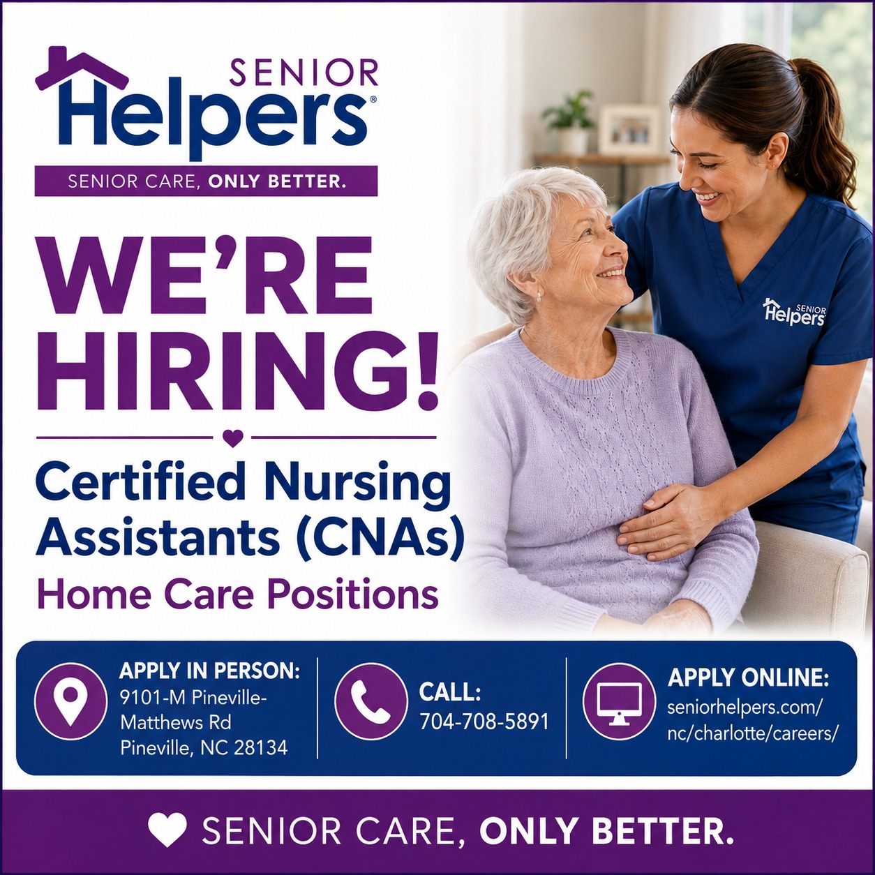Senior Helpers of Charlotte, NC Facebook ad from Aug 17, 2026