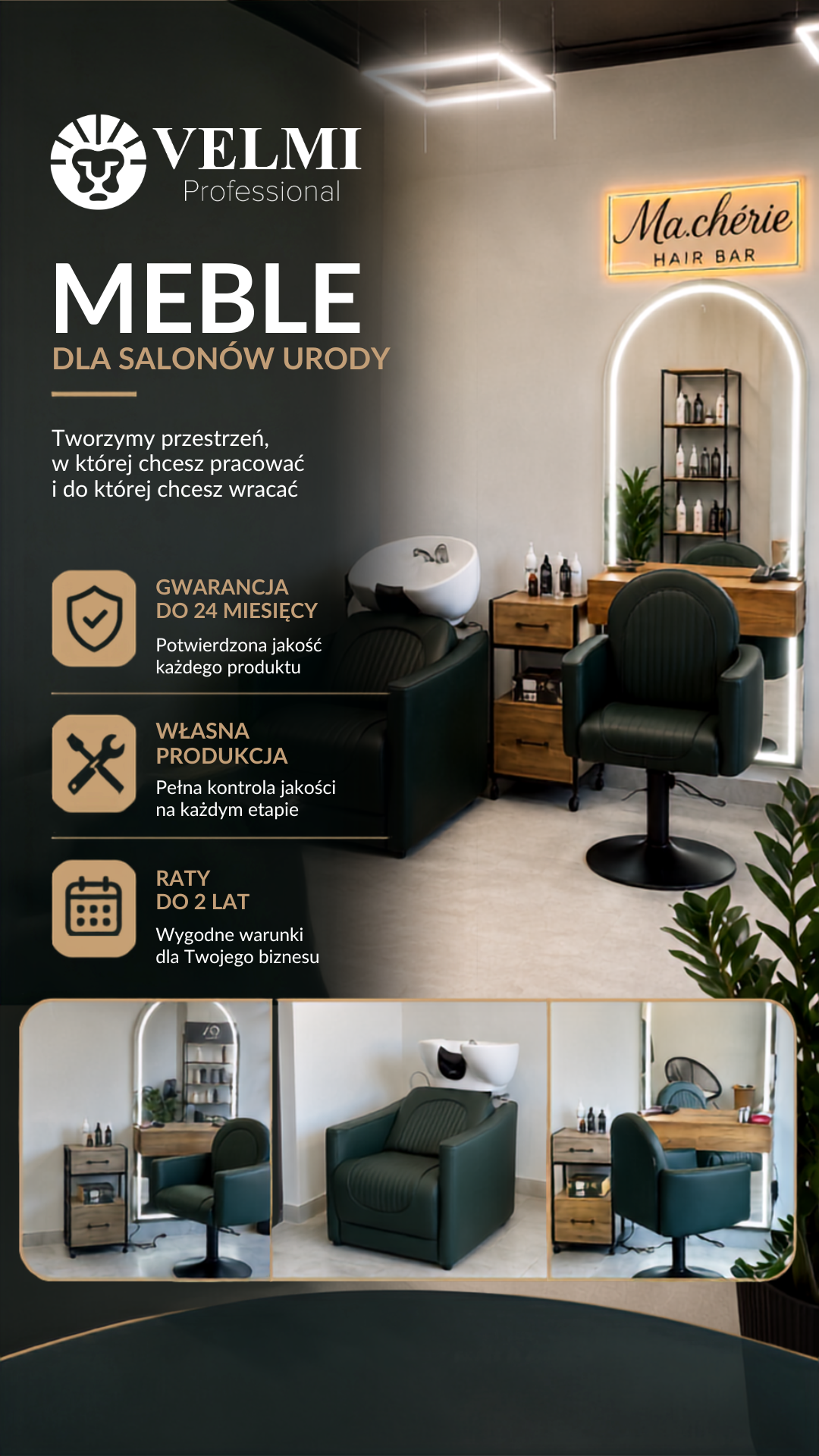 VELMI.pl Facebook ad: Kolekcja Vincent to meble, które dbają nie tylko…