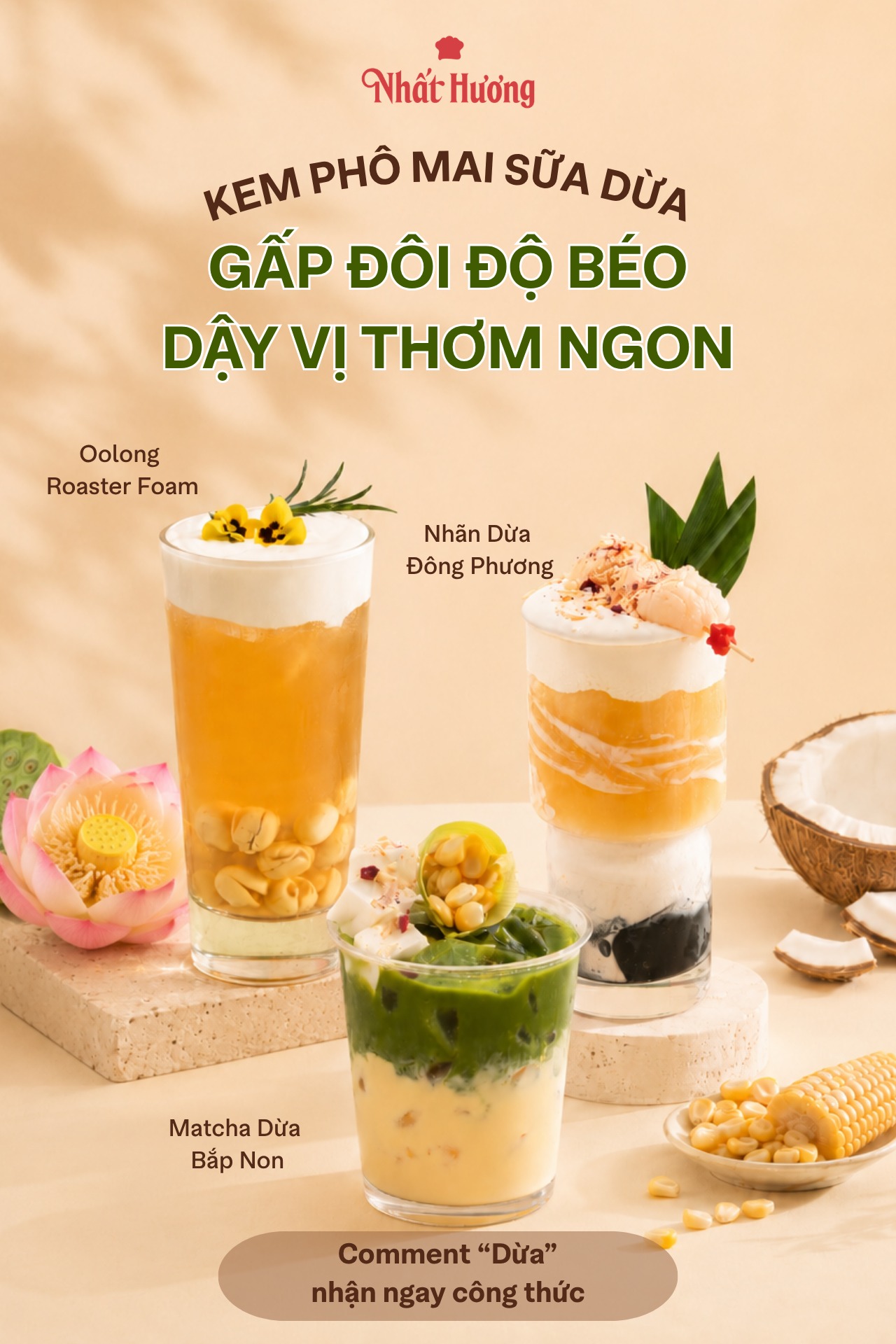 Kem pha chế Nhất Hương Facebook ad: KEM PHÔ MAI SỮA DỪA
