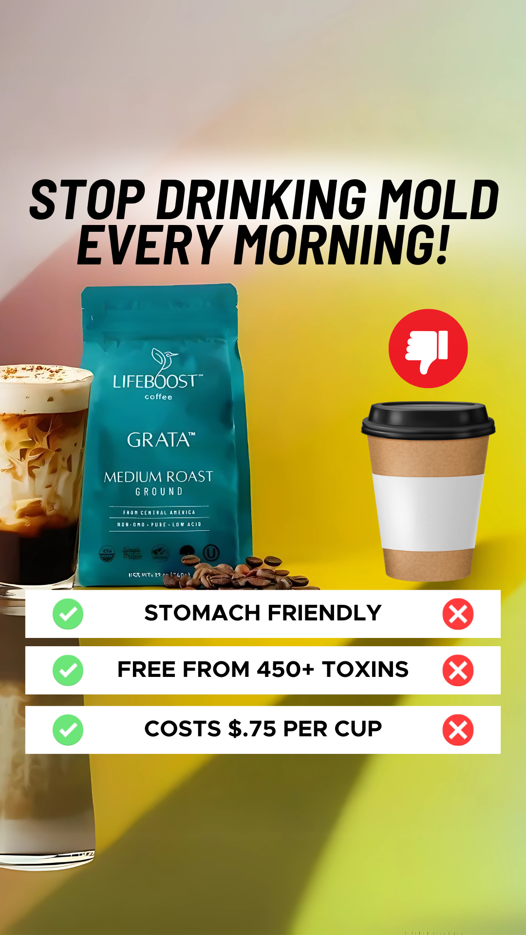 Lifeboost Coffee Facebook ad