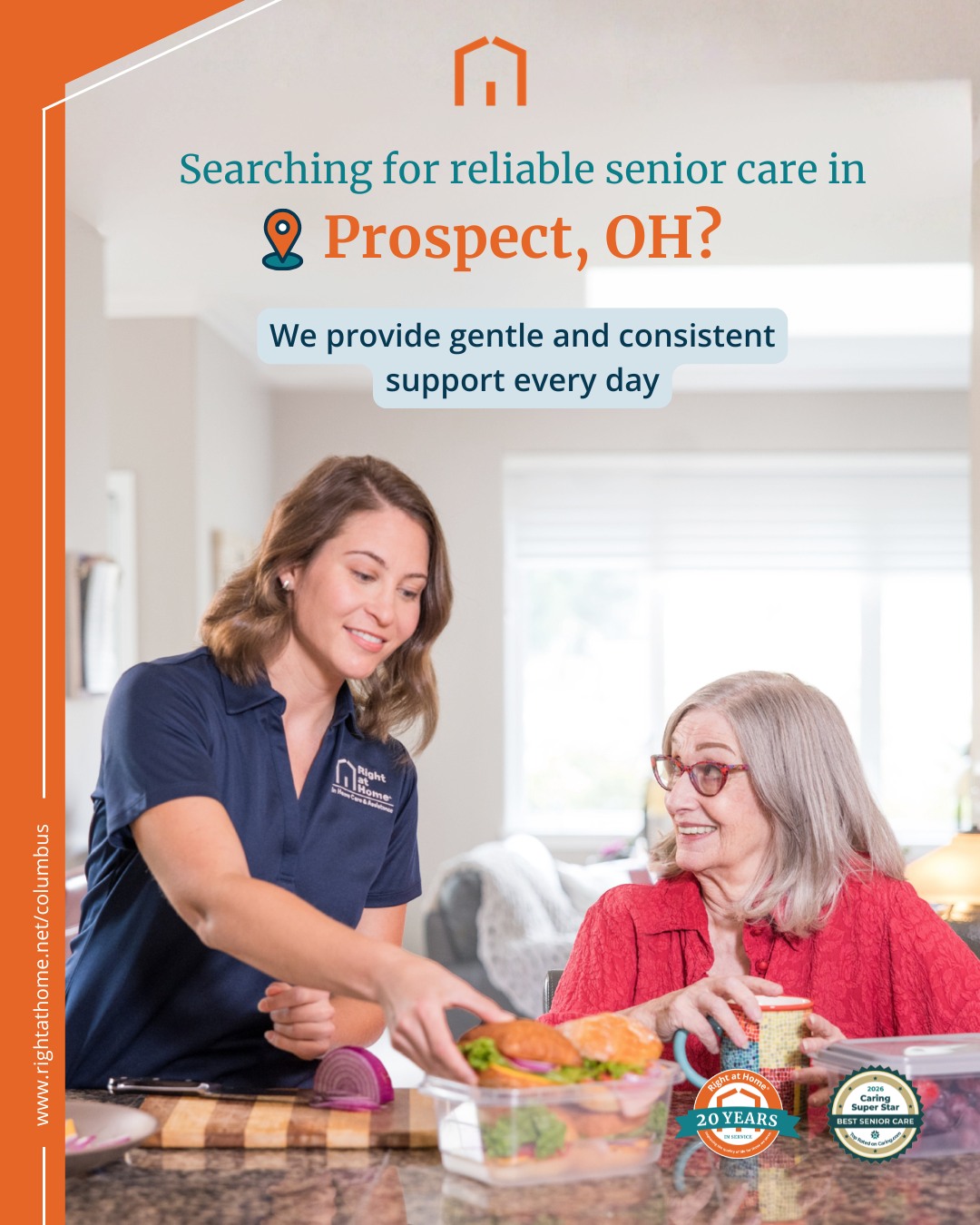 Right at Home Facebook ad: Senior In Home Care in Prospect, OH | Right at Home