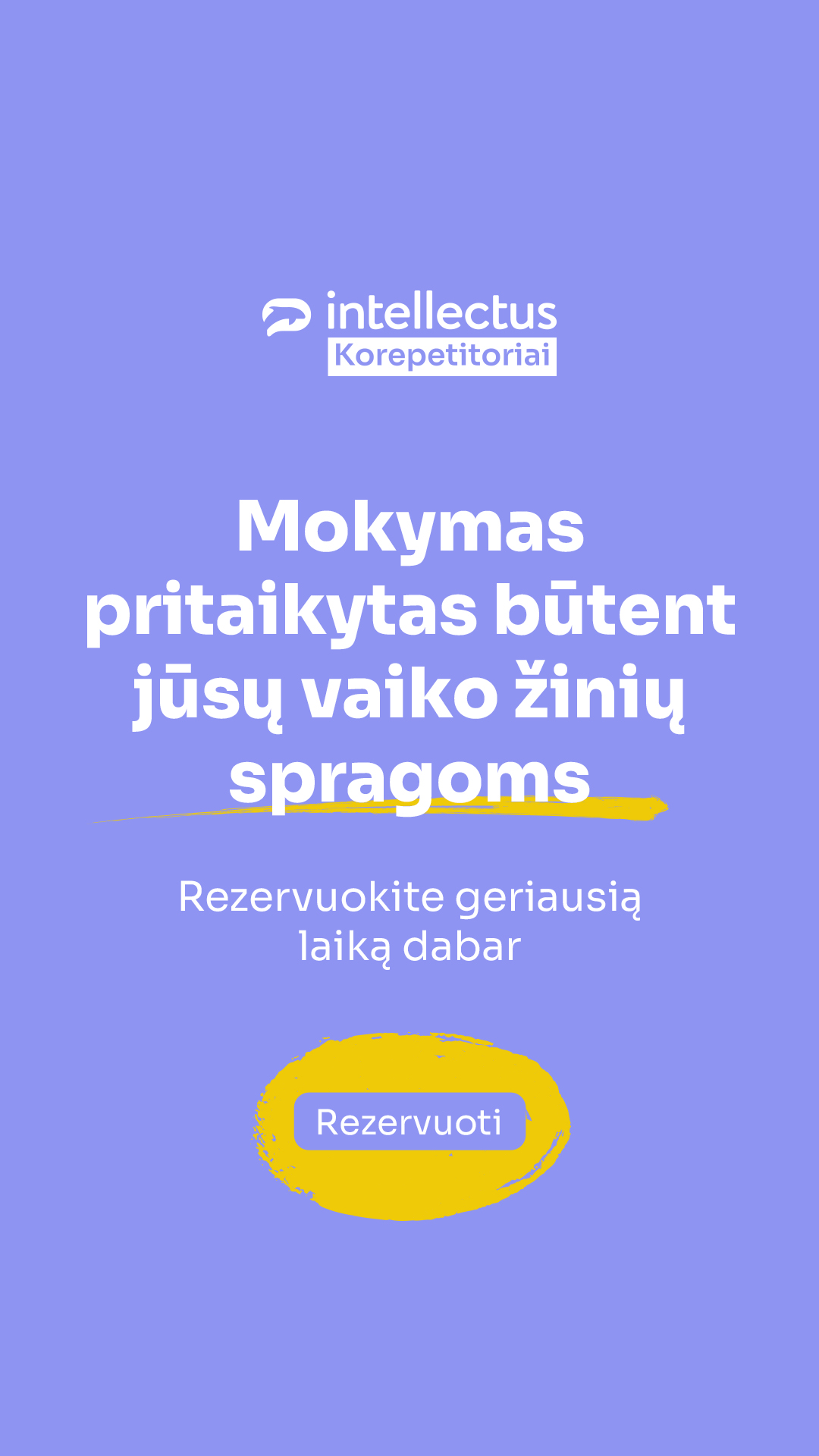 Intellectus korepetitoriai Facebook ad: Daugiau aiškumo mokantis