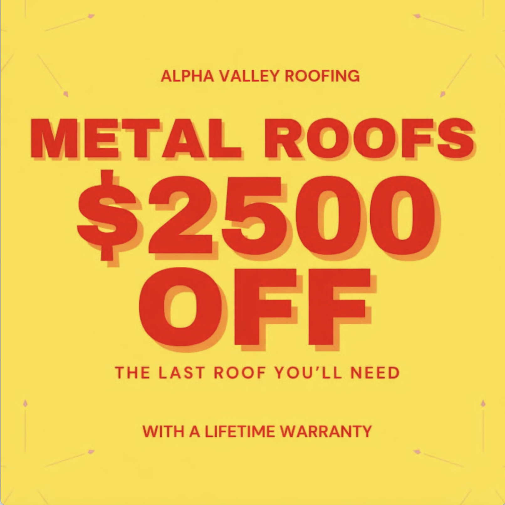 Alpha Valley Roofing Facebook ad