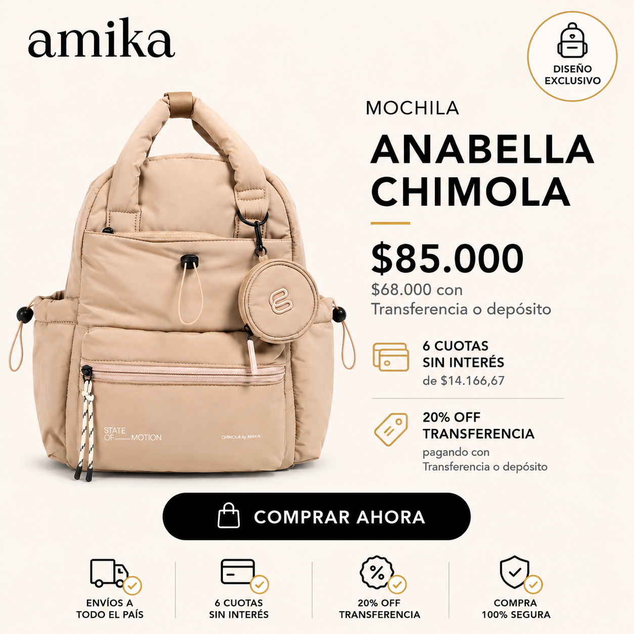 Mundo Amika Facebook ad: 6 cuotas sin interés