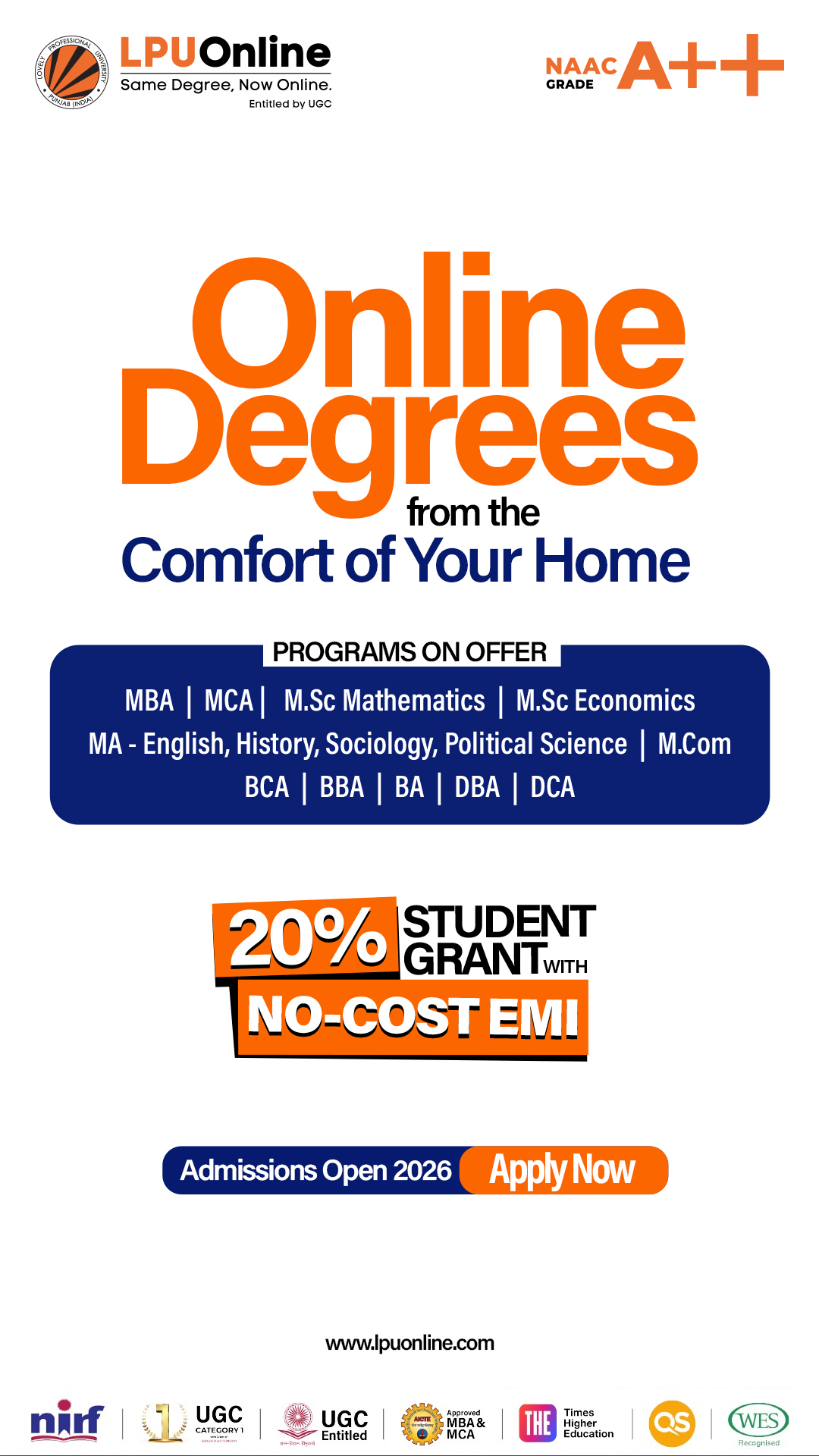 LPU Online Facebook ad from Jan 17, 2026