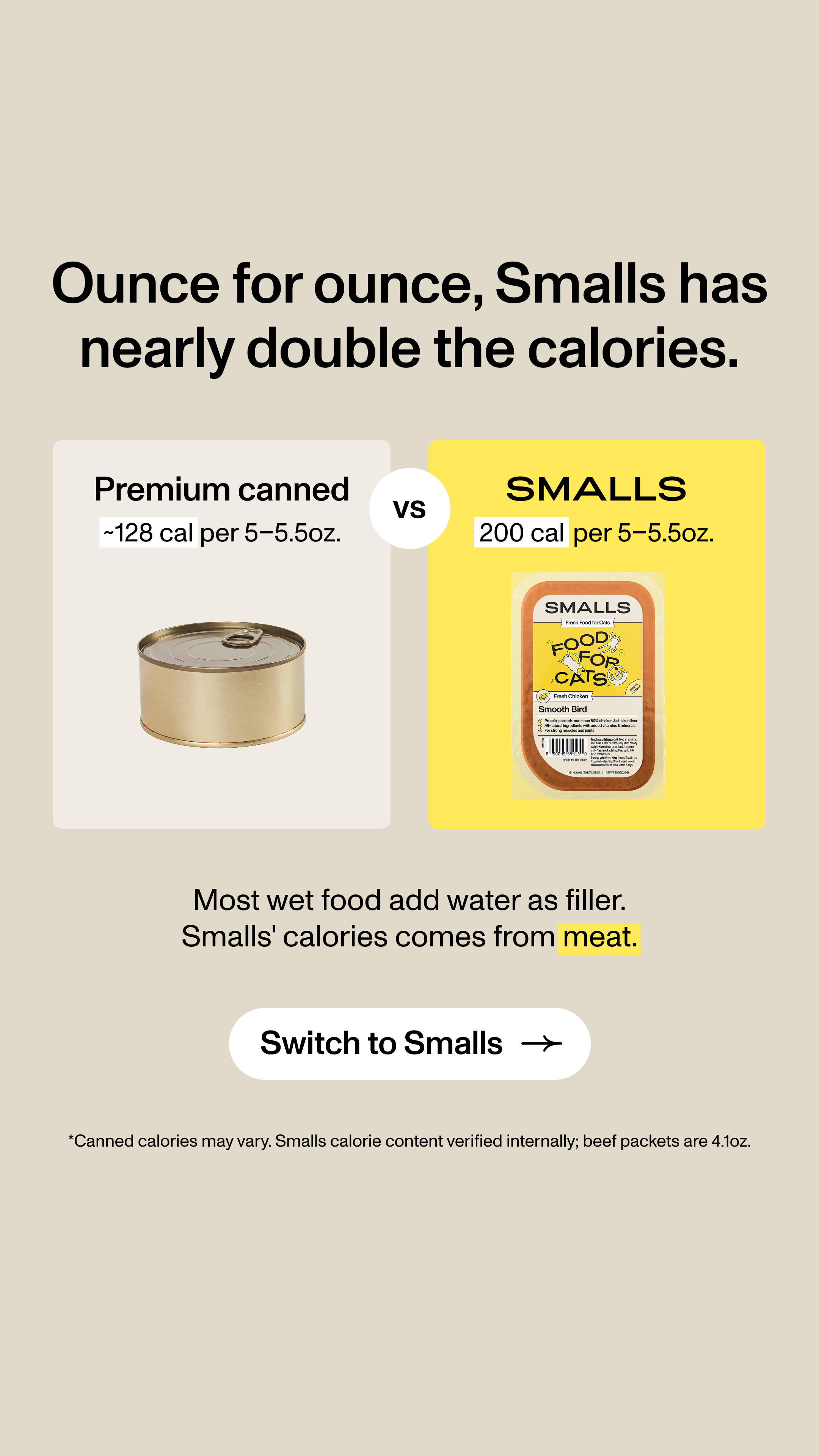 Smalls Facebook ad
