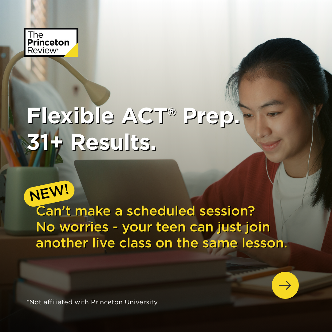 The Princeton Review SAT & ACT Facebook ad