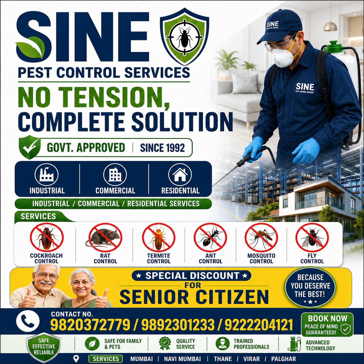 Sine Pest Control Services Facebook ad