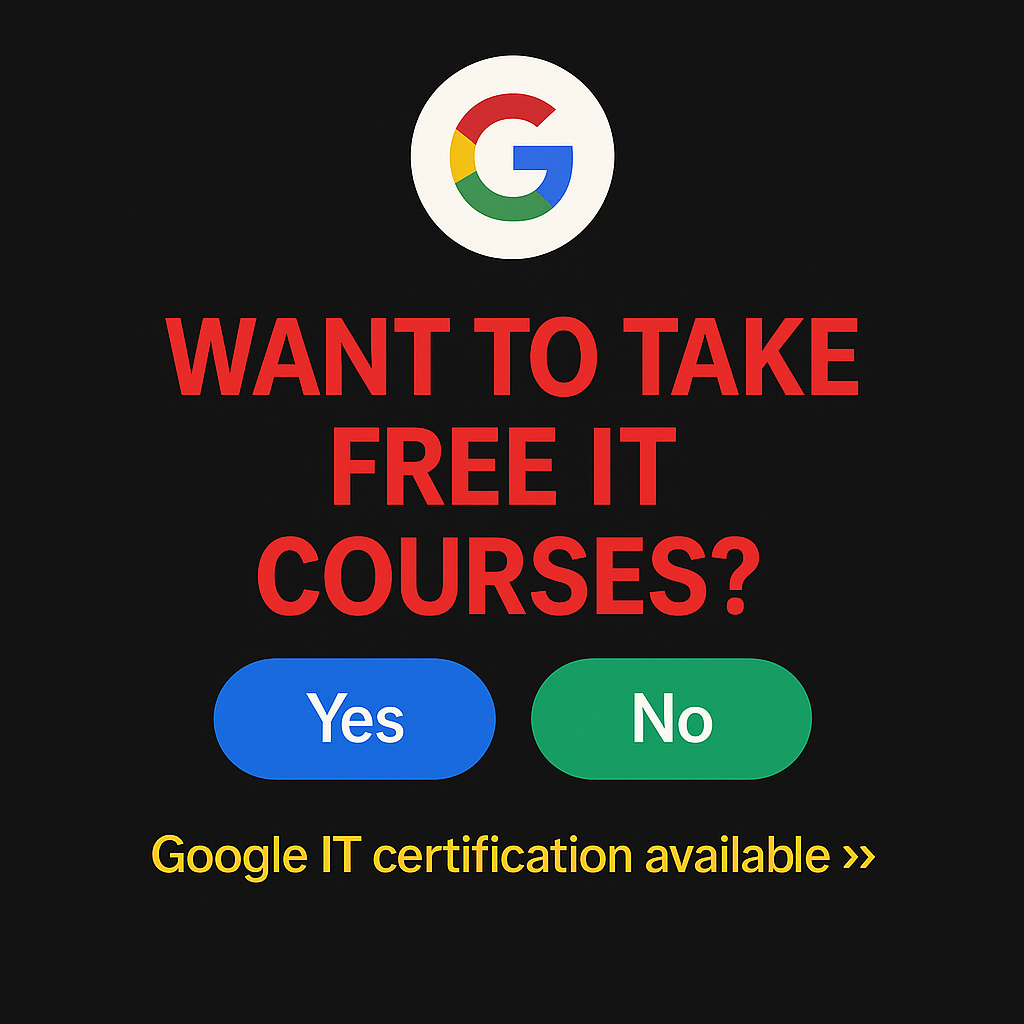 Consumer Trends Facebook ad: Free Google IT Course