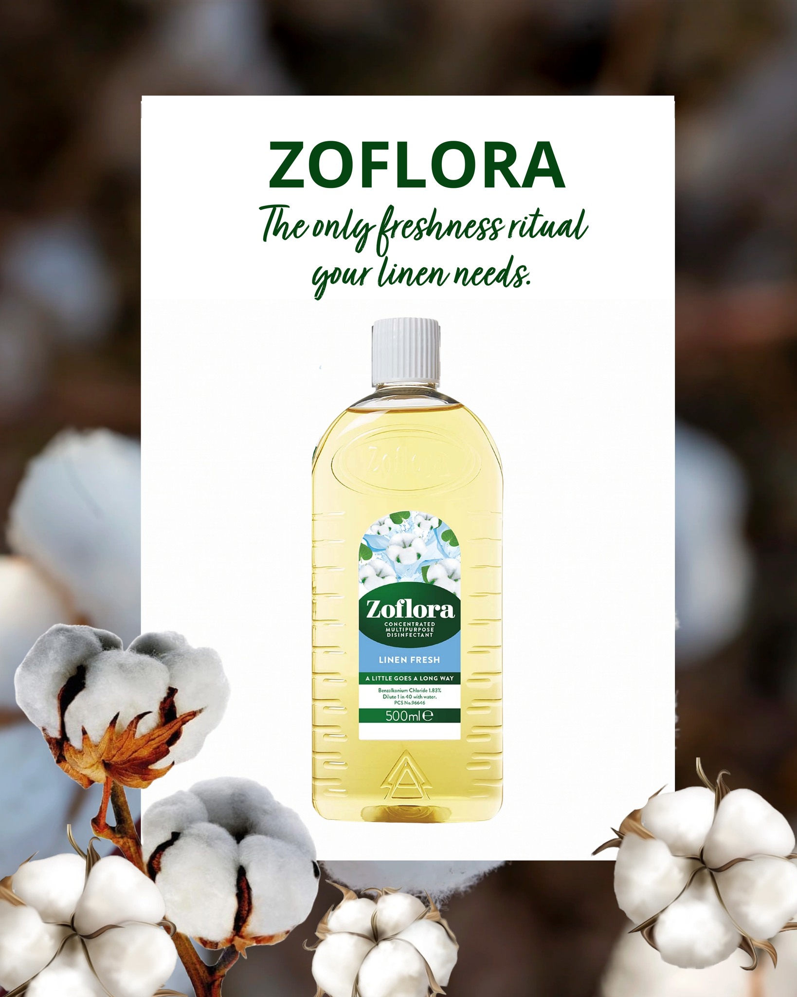 Zoflora Mauritius Facebook ad: Votre linge vous le réclame…