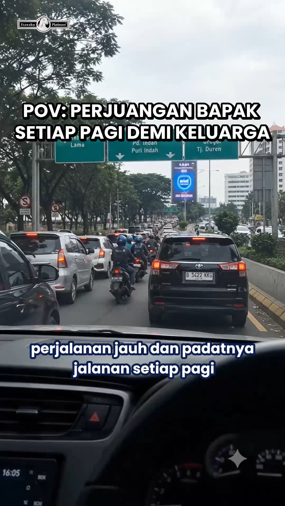 Etawaku Platinum Facebook ad: Padatnya jalanan setiap pagi udah jadi makanan sehari…