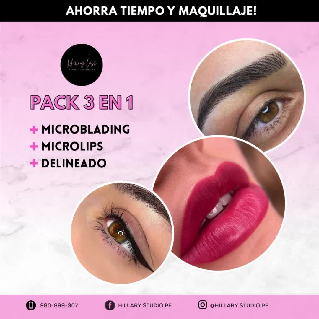 Hillary Studio & Academy Facebook ad: PROMOCION MICROPIGMENTACION 3 EN 1