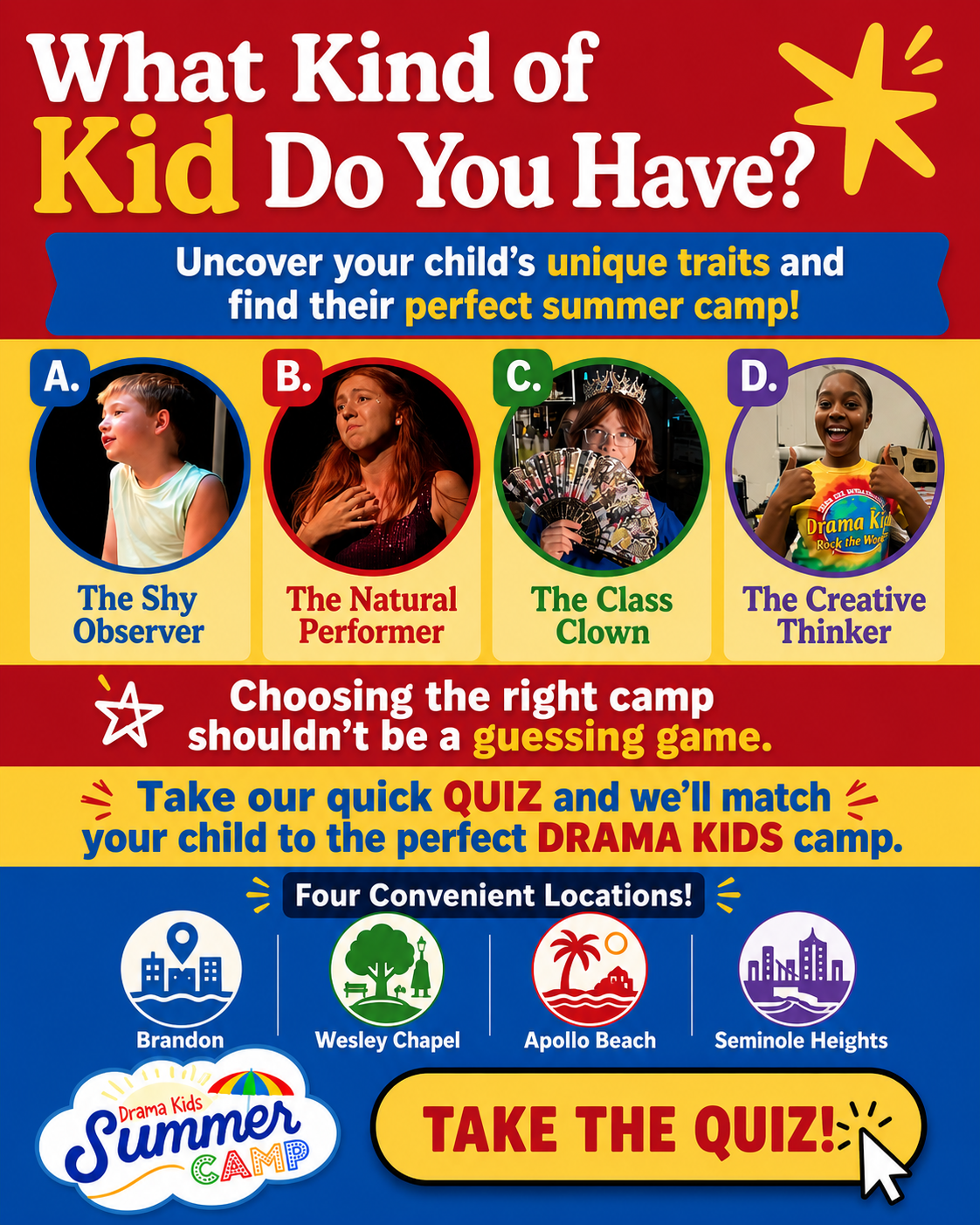 FL Drama Kids of Hillsborough County Facebook ad: Take the Guesswork Out of Summer Camp