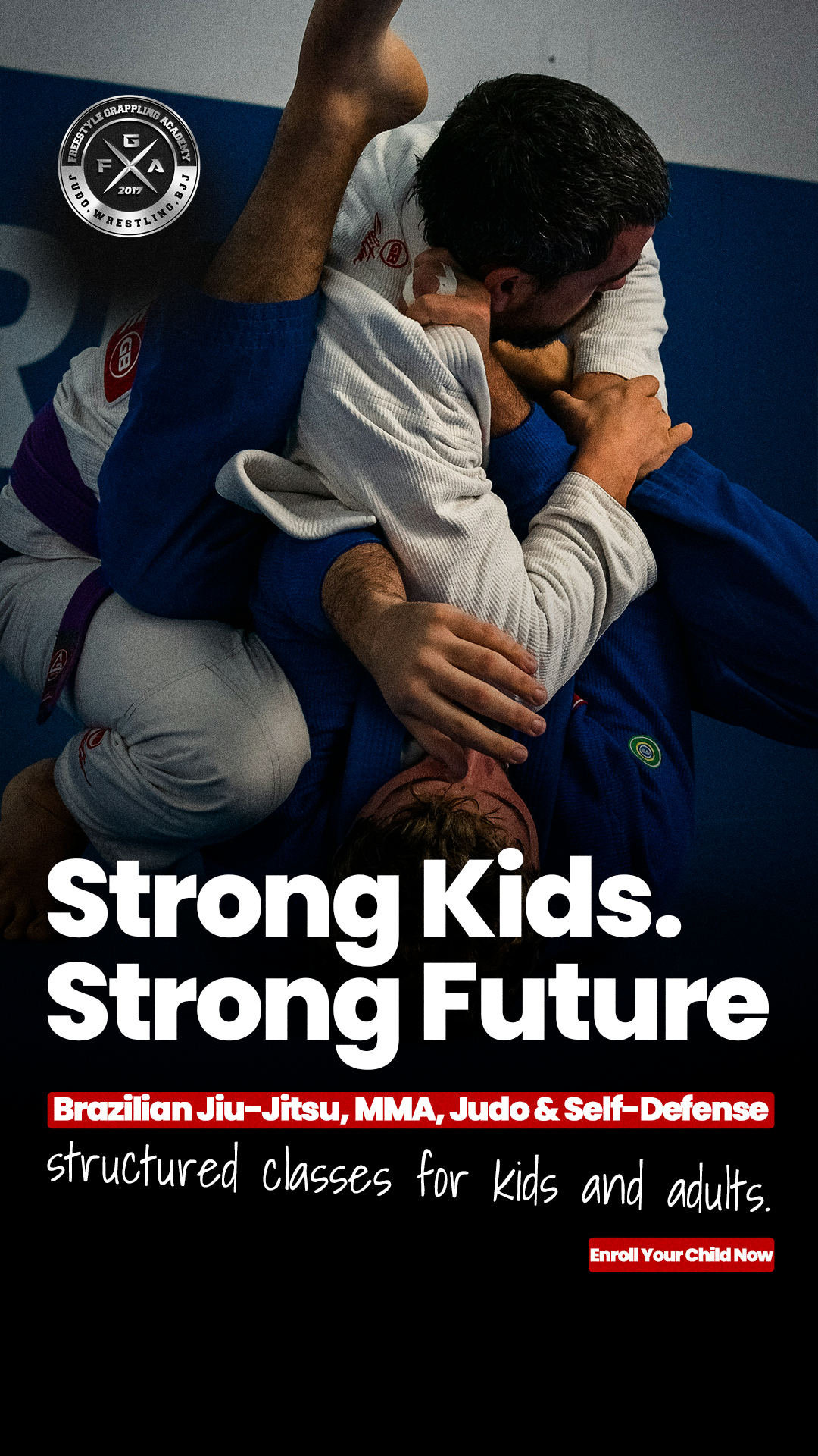 Freestyle Grappling Academy Facebook ad from Dec 6, 2025