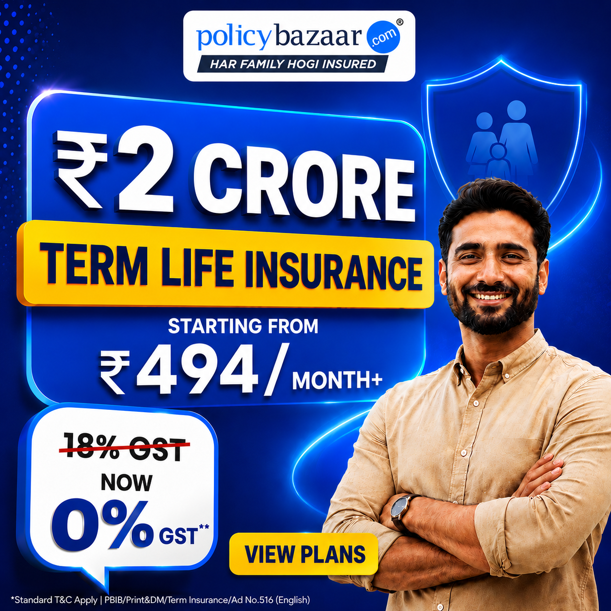 Policybazaar Facebook ad: Buy Term Life Insurance