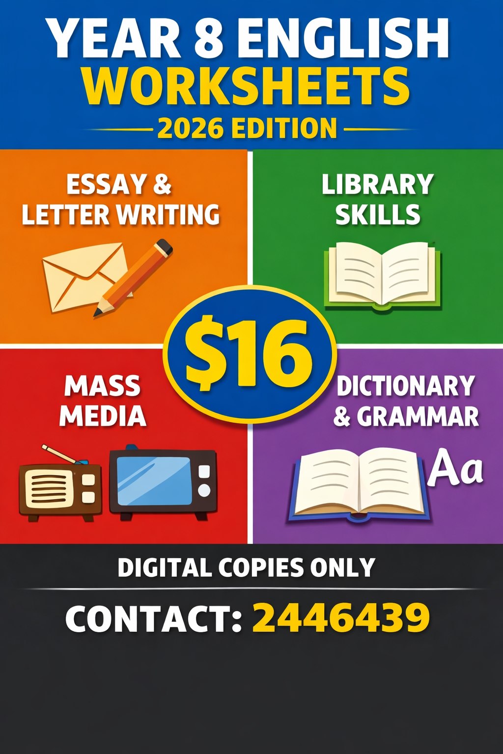 Smart Teach Fiji - Year 8 Support Facebook ad: REPOST!, YEAR 8 ENGLISH EXAMINATION PREPARATION & HOLIDAY…