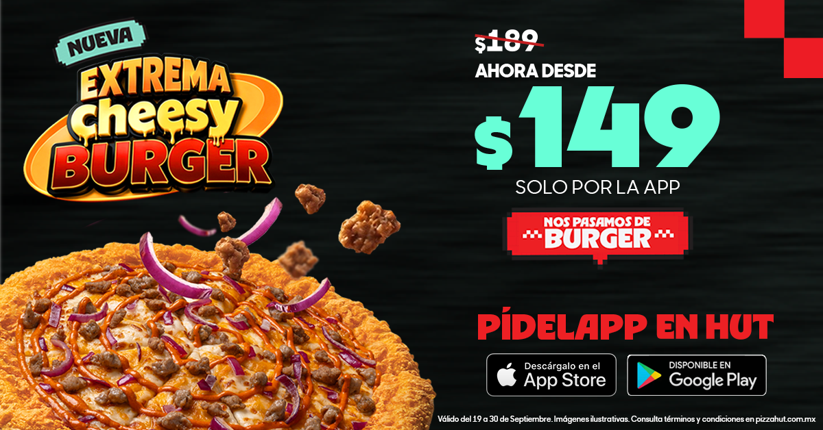 Pizza Hut México Facebook ad: Pidela en la App