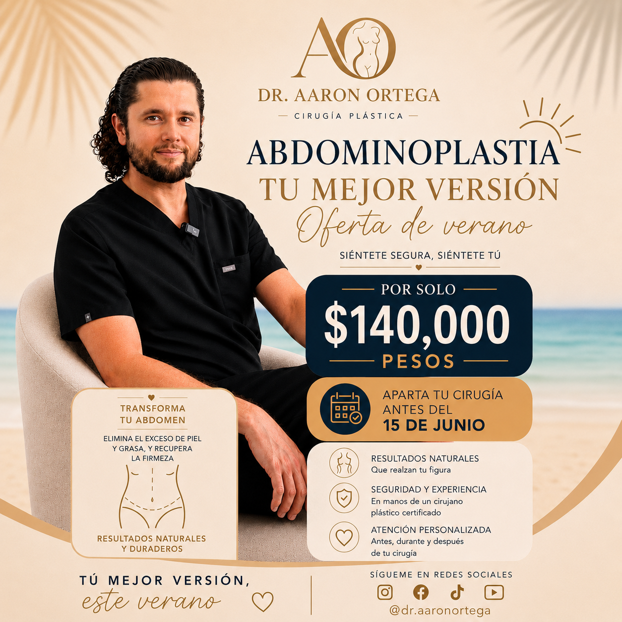 Dr. Aarón Ortega Facebook ad: Luce como siempre lo has deseado en este…