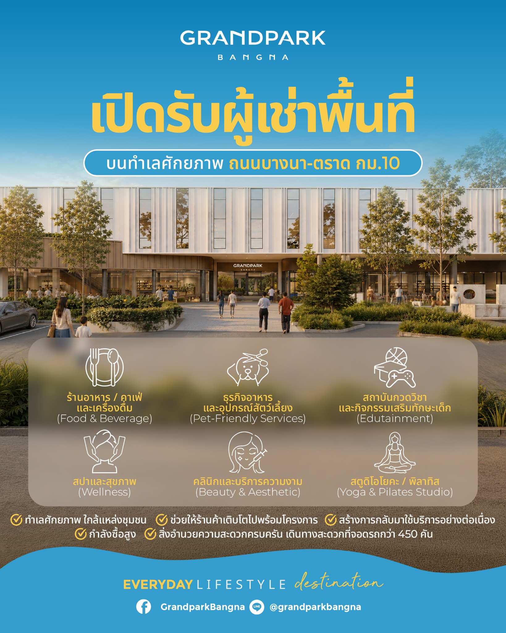 GrandparkBangna Facebook ad: สนใจเช่าพื้นที่