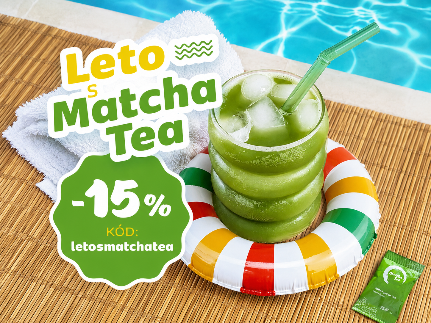 MatchaTea.sk Facebook ad: 15 % zľava na celý sortiment
