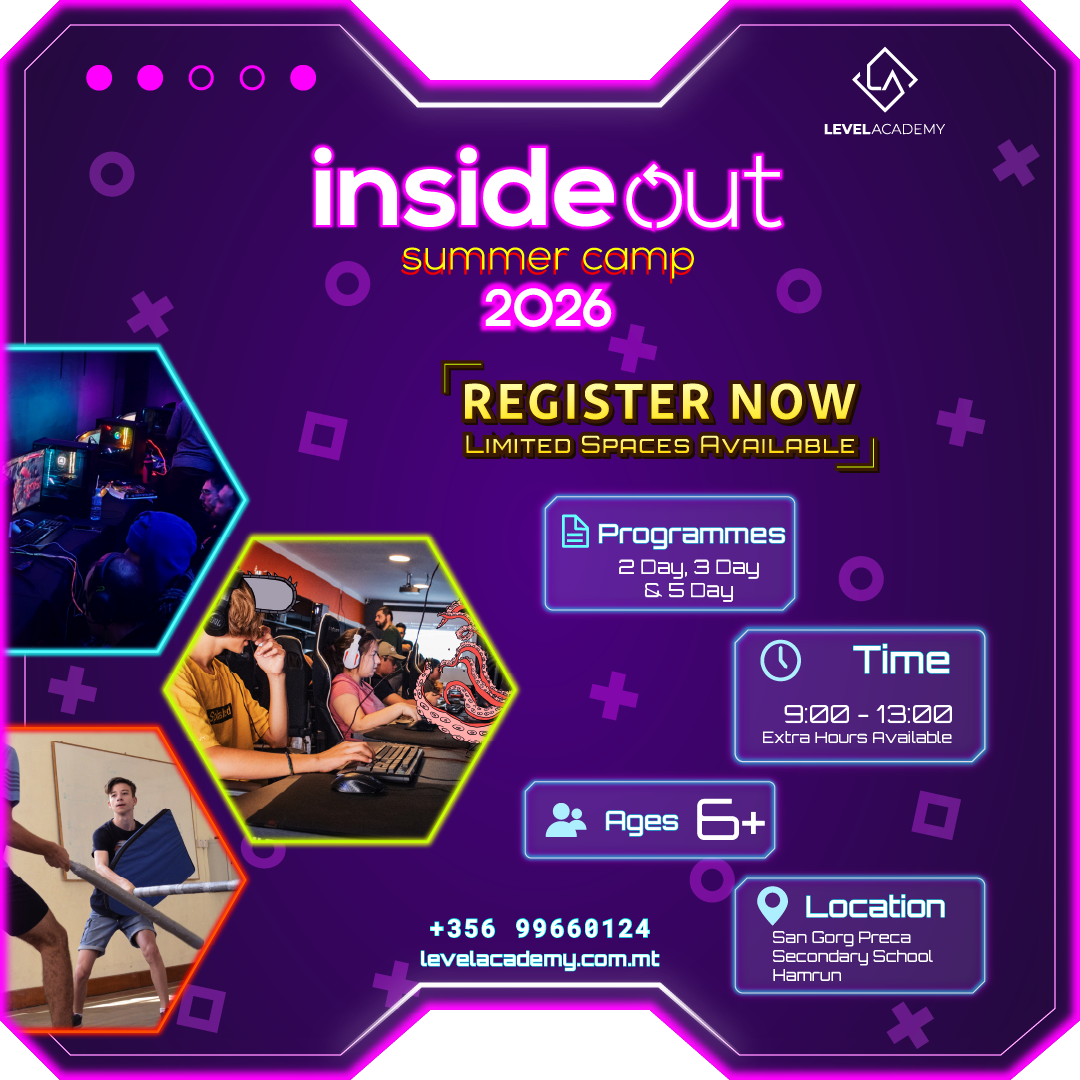 Level Academy Facebook ad: Inside/Out Summer Camp