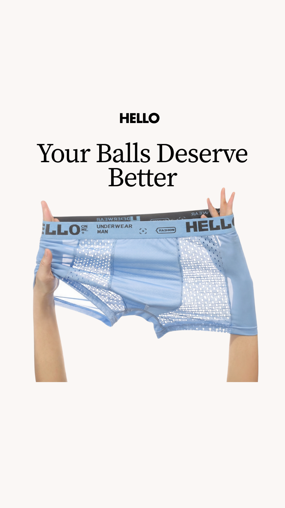 HELLO - The Only Underwear You'll Ever Need Facebook ad