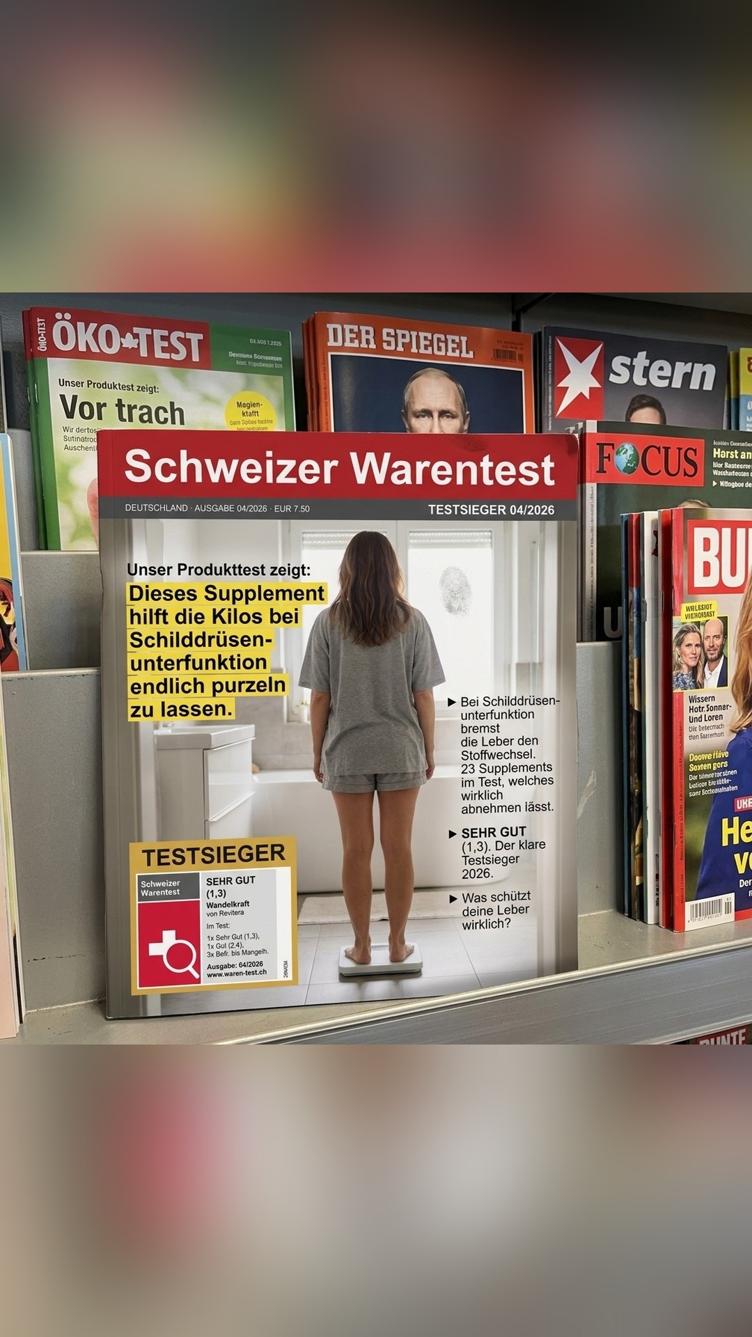 Warentest Schweiz Facebook ad