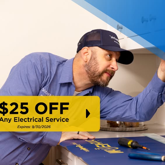 Mr. Electric of the Tri-Cities Facebook ad: Safe. Reliable. Professional Electrical Service.