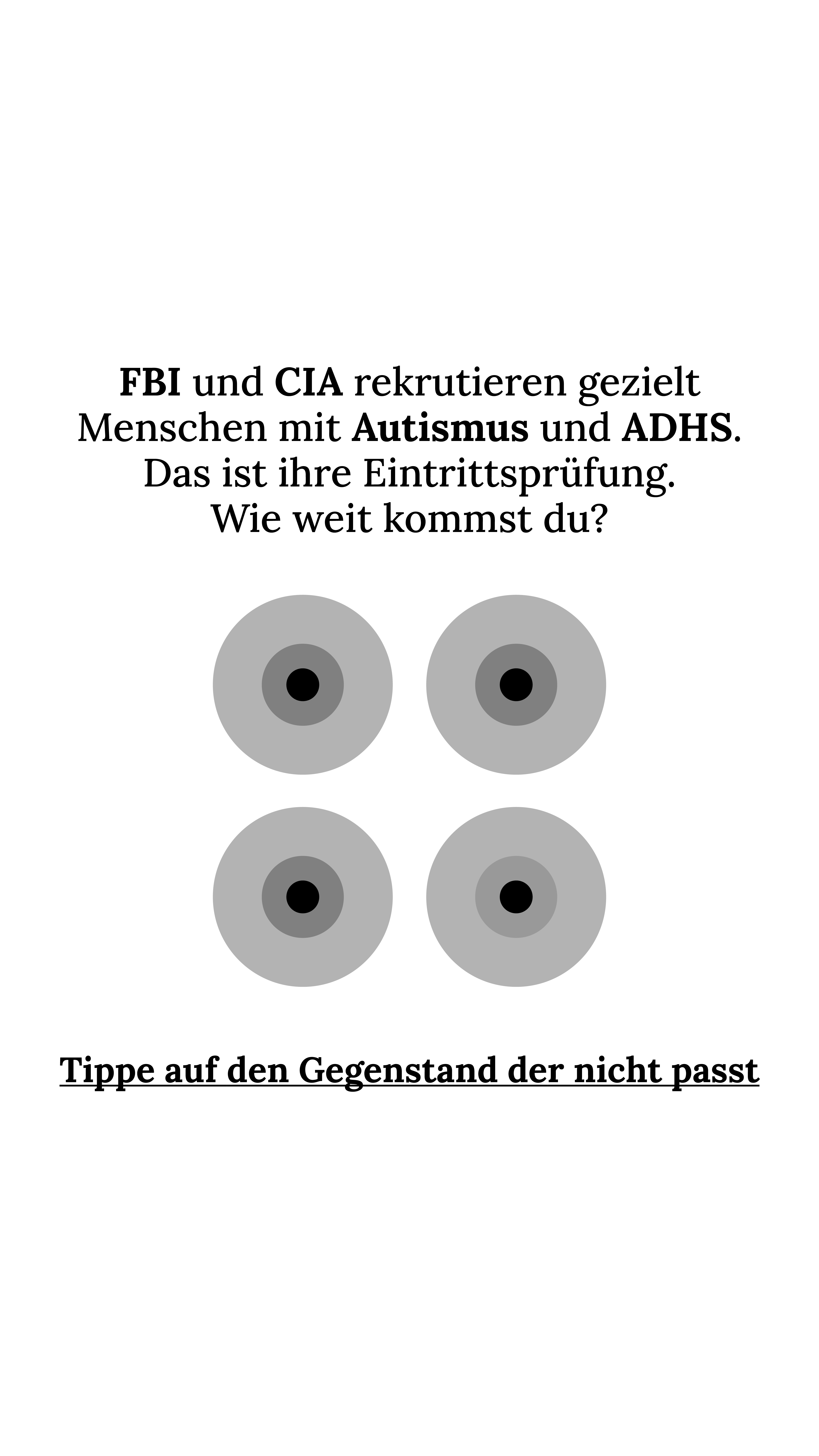 International Brain Test Facebook ad