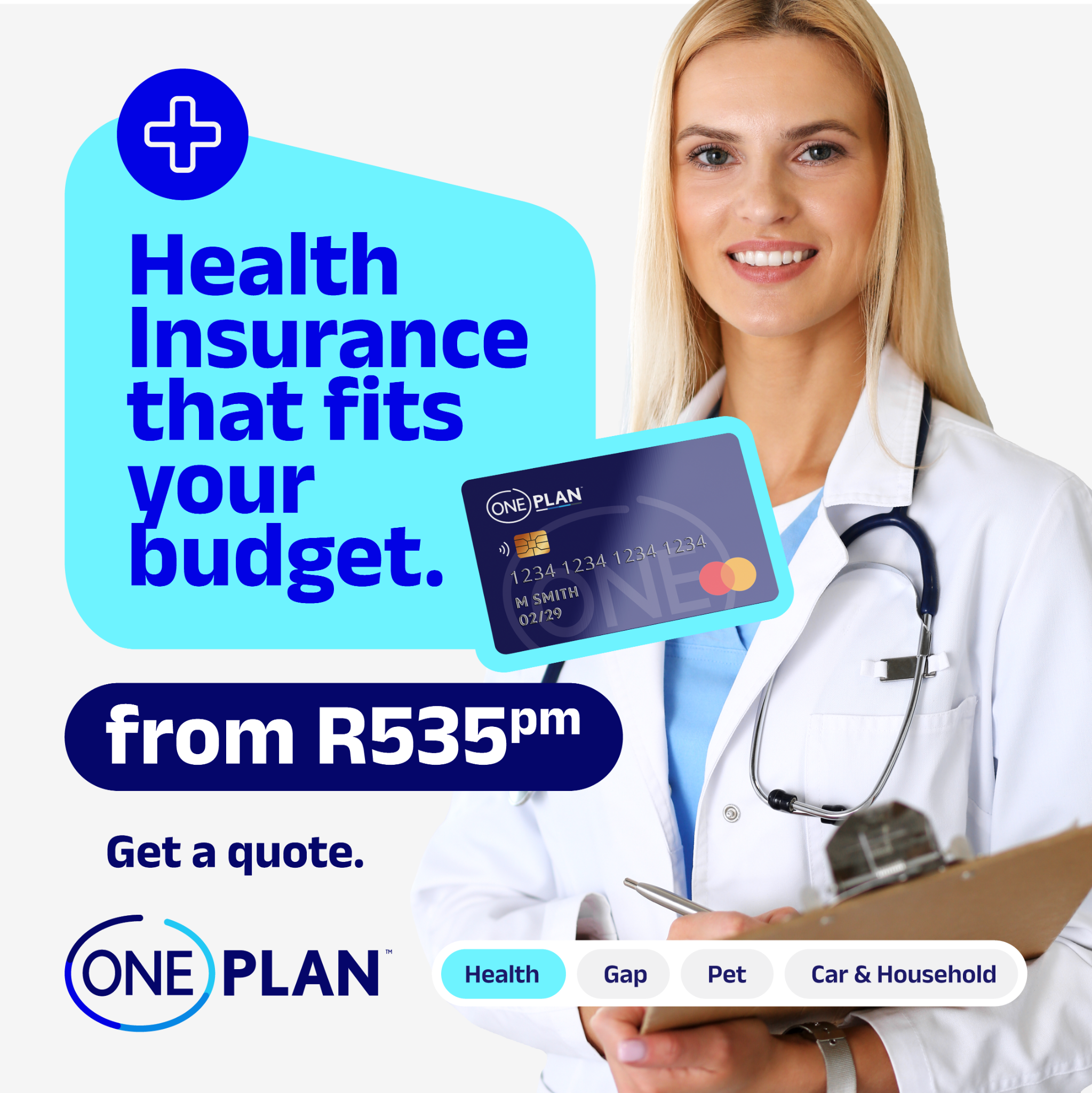 Oneplan Health Insurance Facebook ad: Affordable Health Insurance That Works