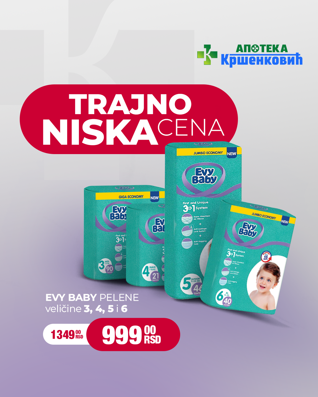 Apoteka Kršenković Facebook ad: DOSTAVA NA KUĆNU ADRESU