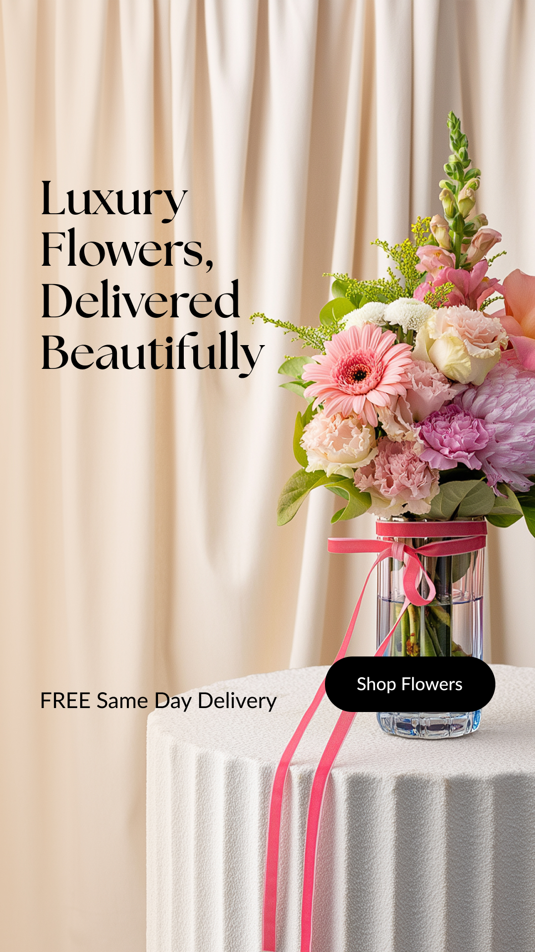 Floral State Facebook ad: Order Premium Flowers | Free Delivery Across Perth