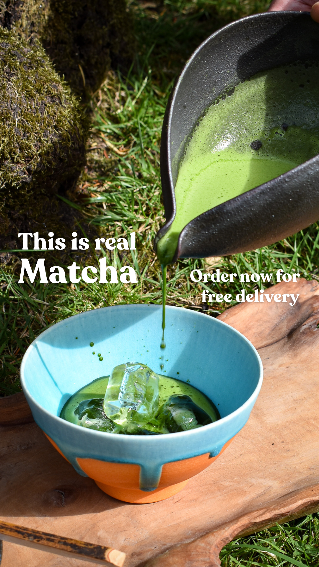 Tencha.ldn Facebook ad: Get free delivery, automatically applied at checkout