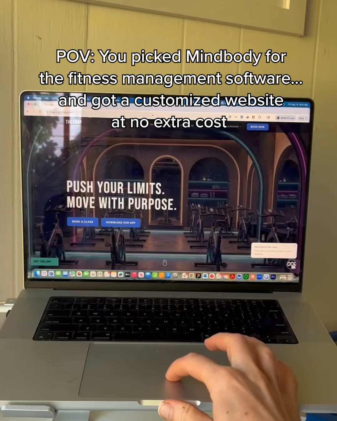 Mindbody Facebook ad: Websites included in every plan