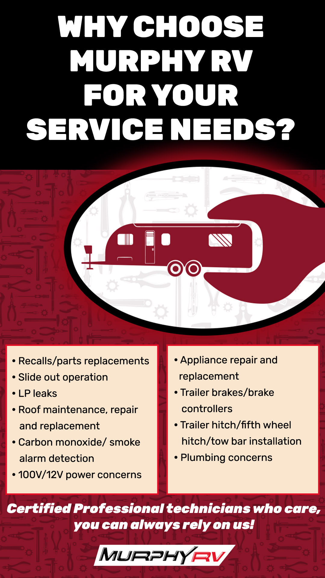 Murphy RV Facebook ad: Service Your RV With Top Quality Techs