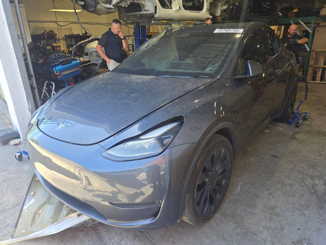 Partacar Tesla Parts Facebook ad: Parts Out! Tesla Model Y 2022 Gray, Full OEM Parts Stock 211