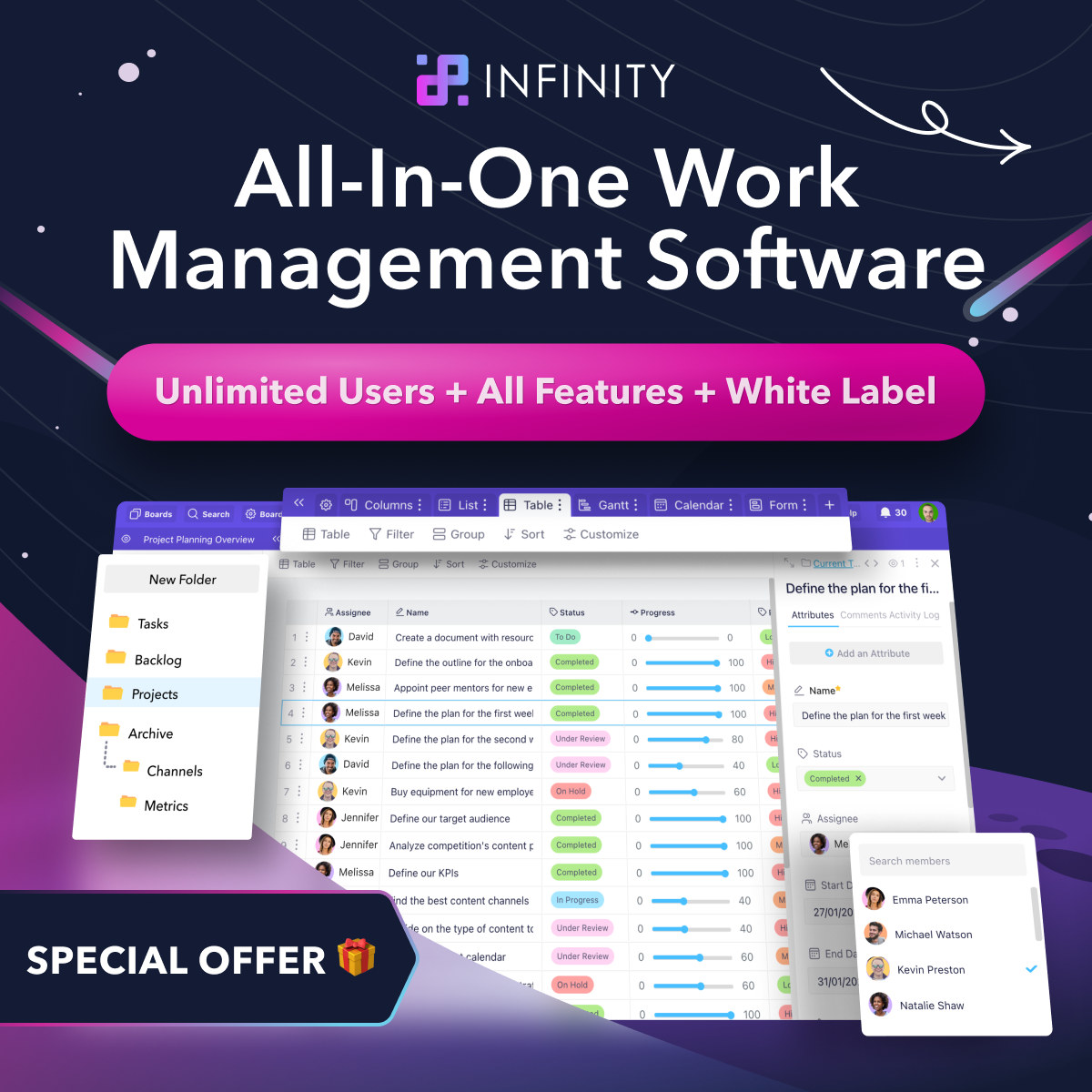 Infinity Facebook ad