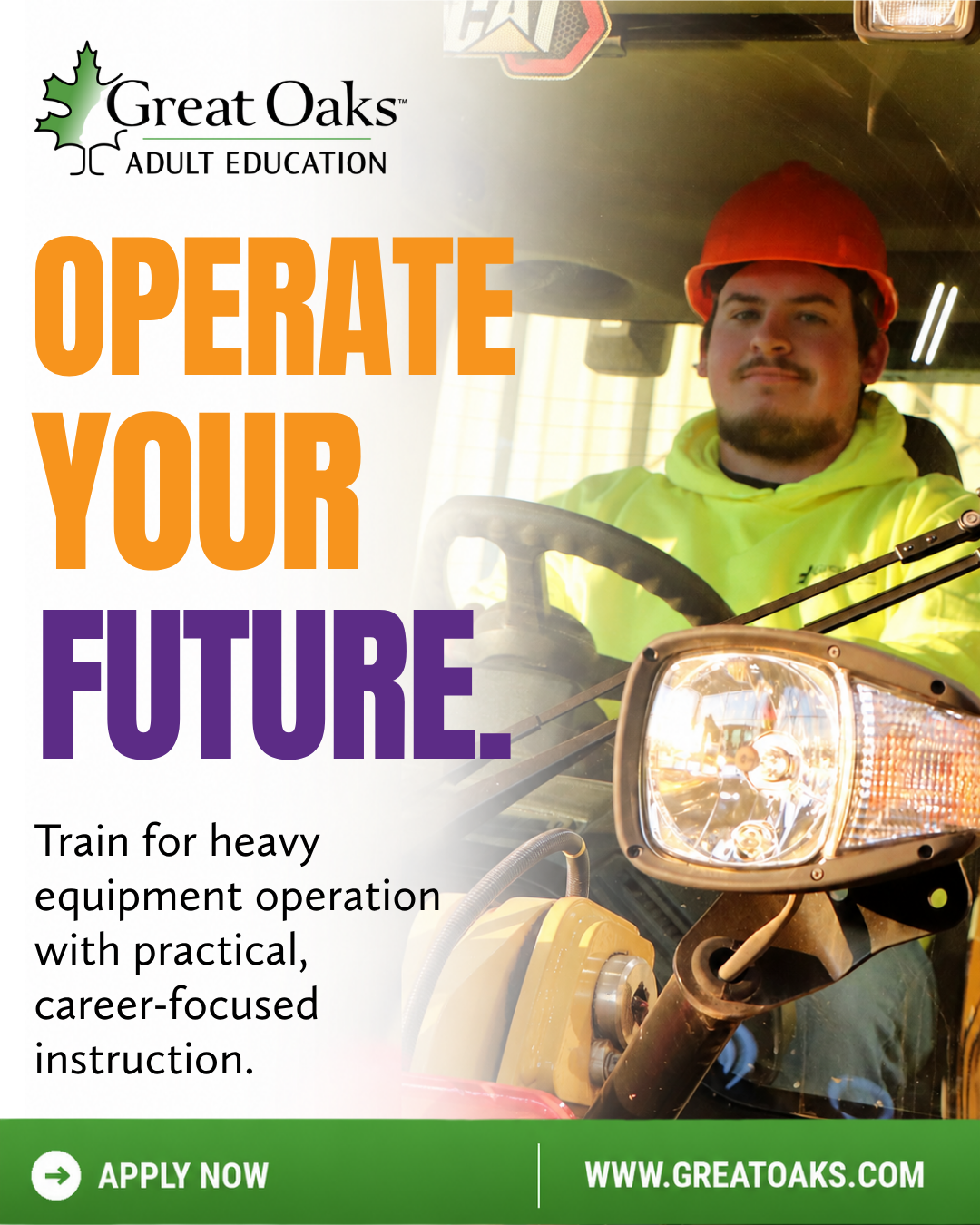 Great Oaks Career Campuses Facebook ad: Operate Your Future