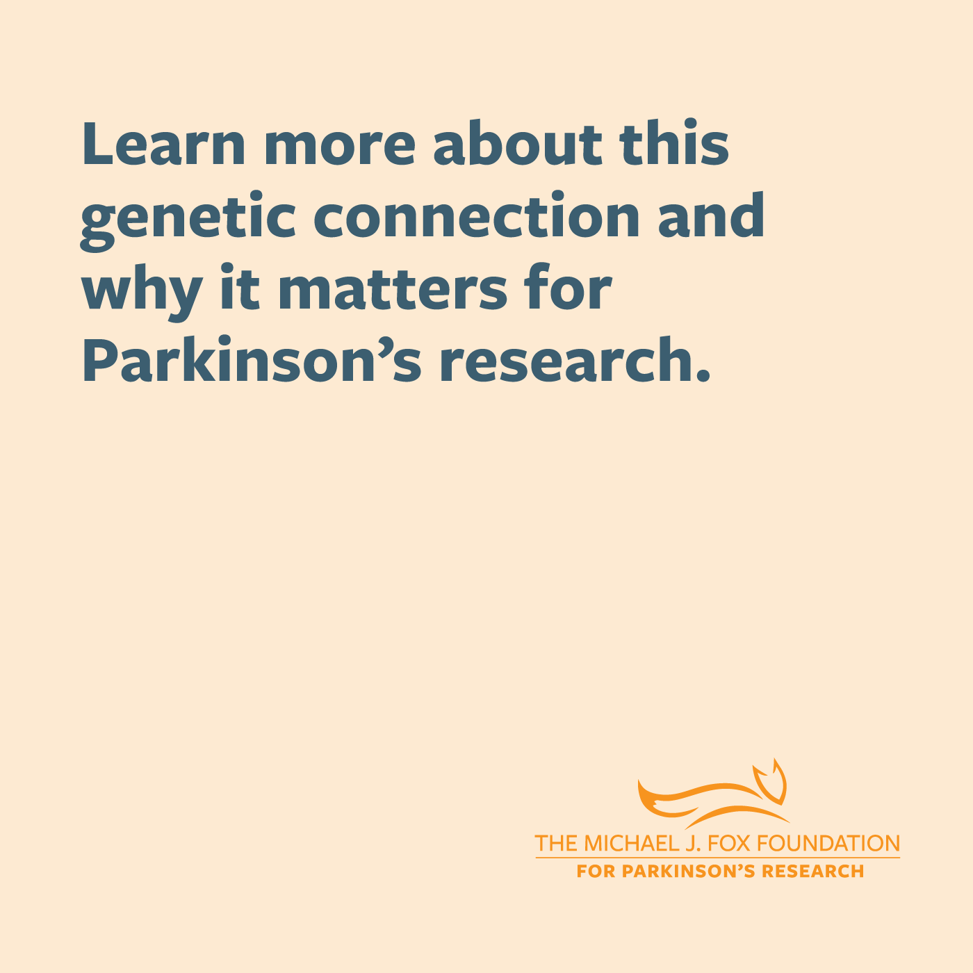 The Michael J. Fox Foundation for Parkinson's Research Facebook ad