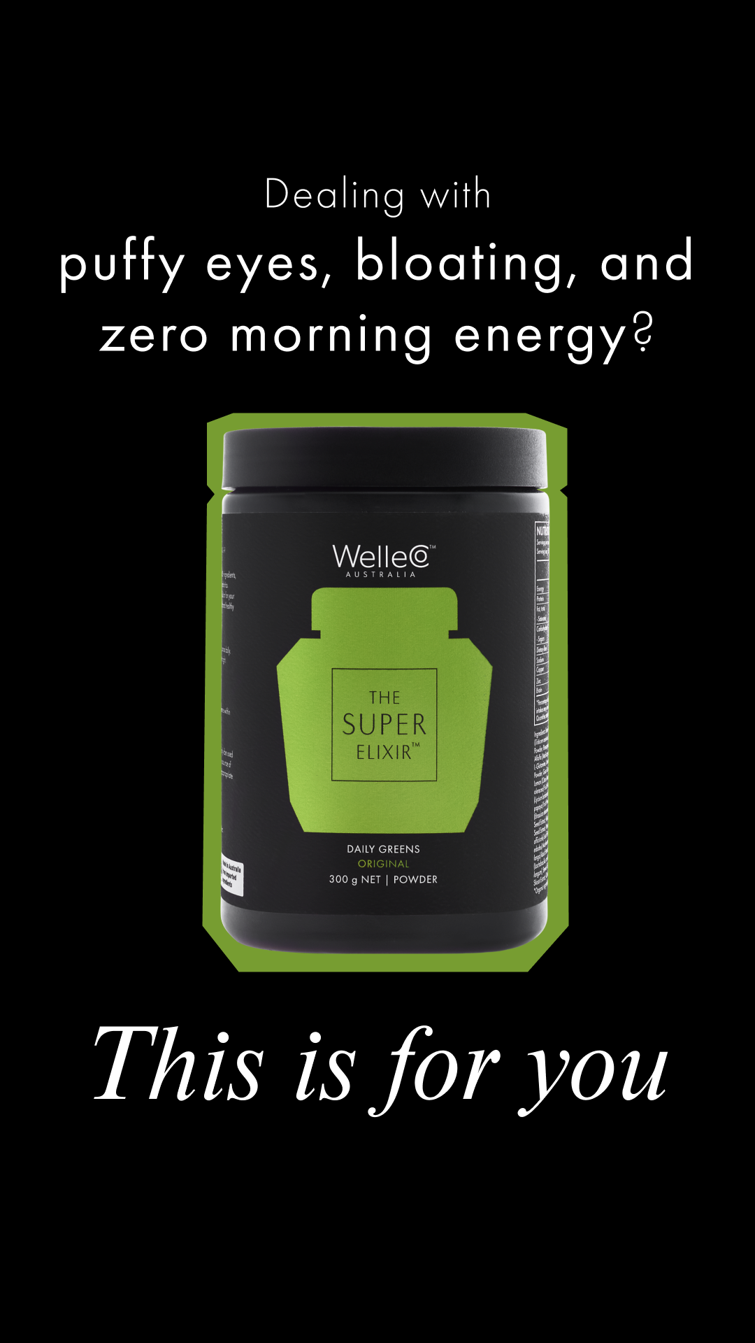 WelleCo Facebook ad