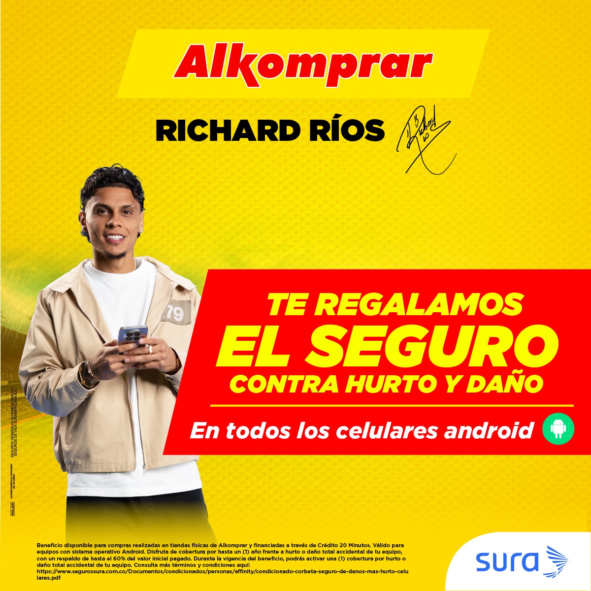 Alkomprar Facebook ad: ¡Estrena celular con la tranquilidad que te mereces!