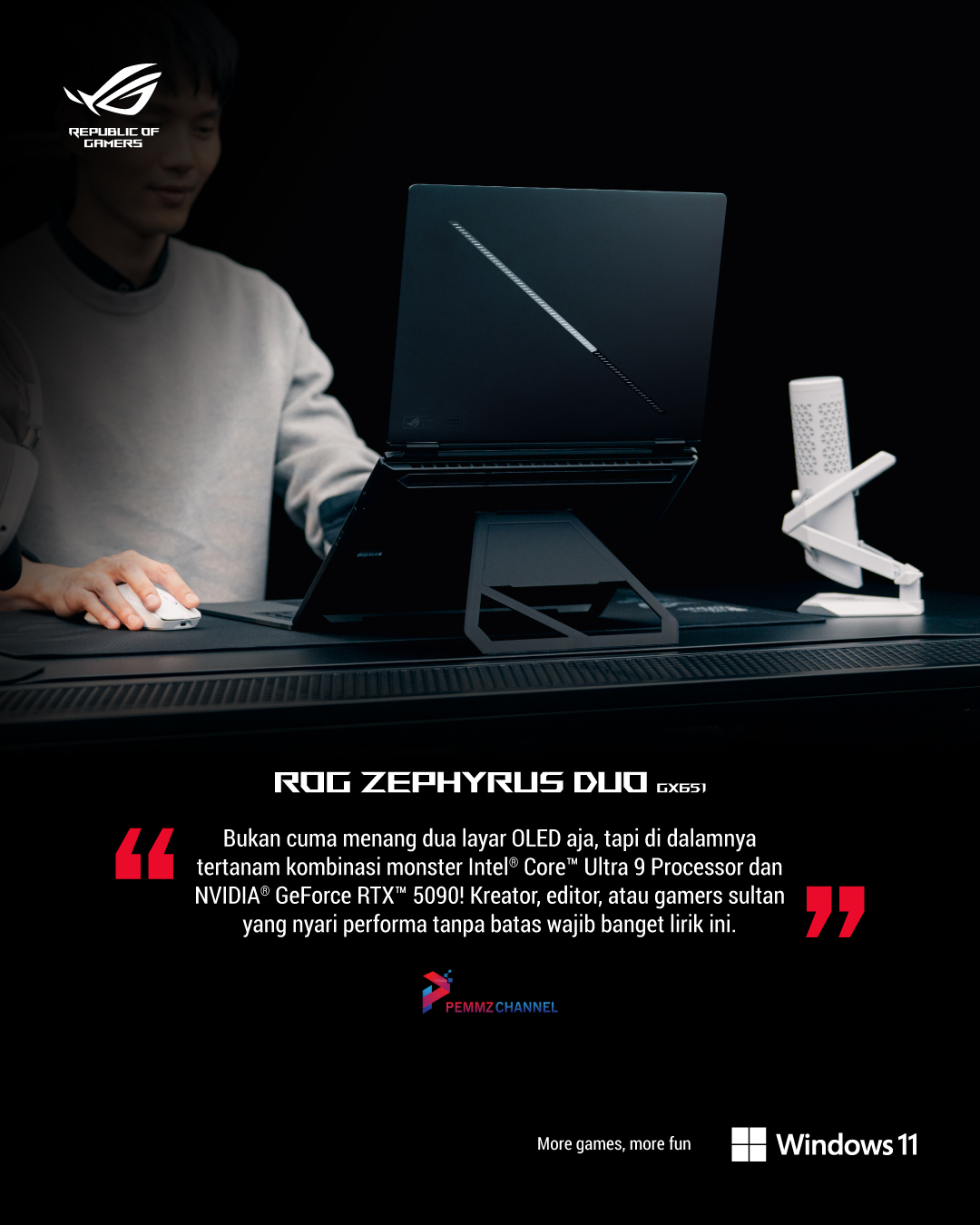 ASUS Republic of Gamers Facebook ad: ROG Zephyrus Duo: Powerhouse yang Mengubah Permainan…