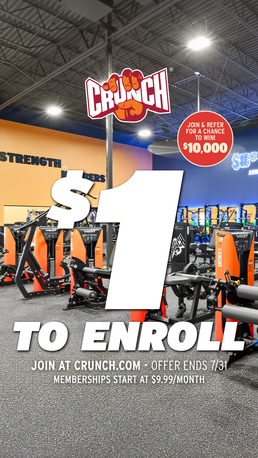 Crunch Fitness - Coral Ridge Facebook ad from Jul 3, 2026