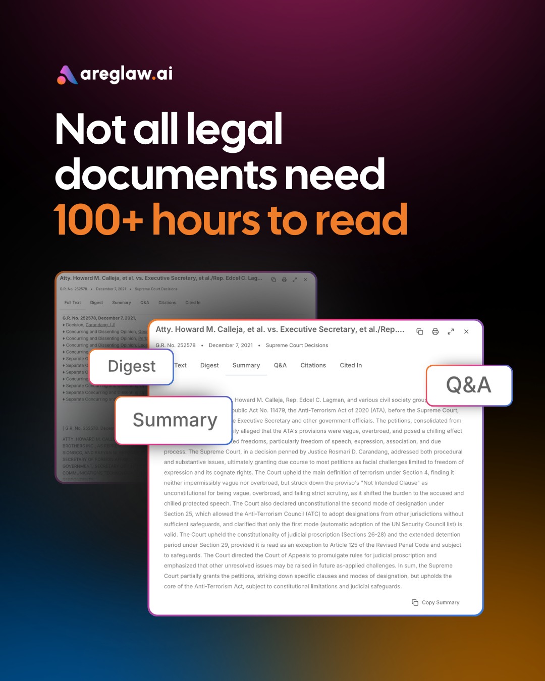 areglaw.ai Facebook ad
