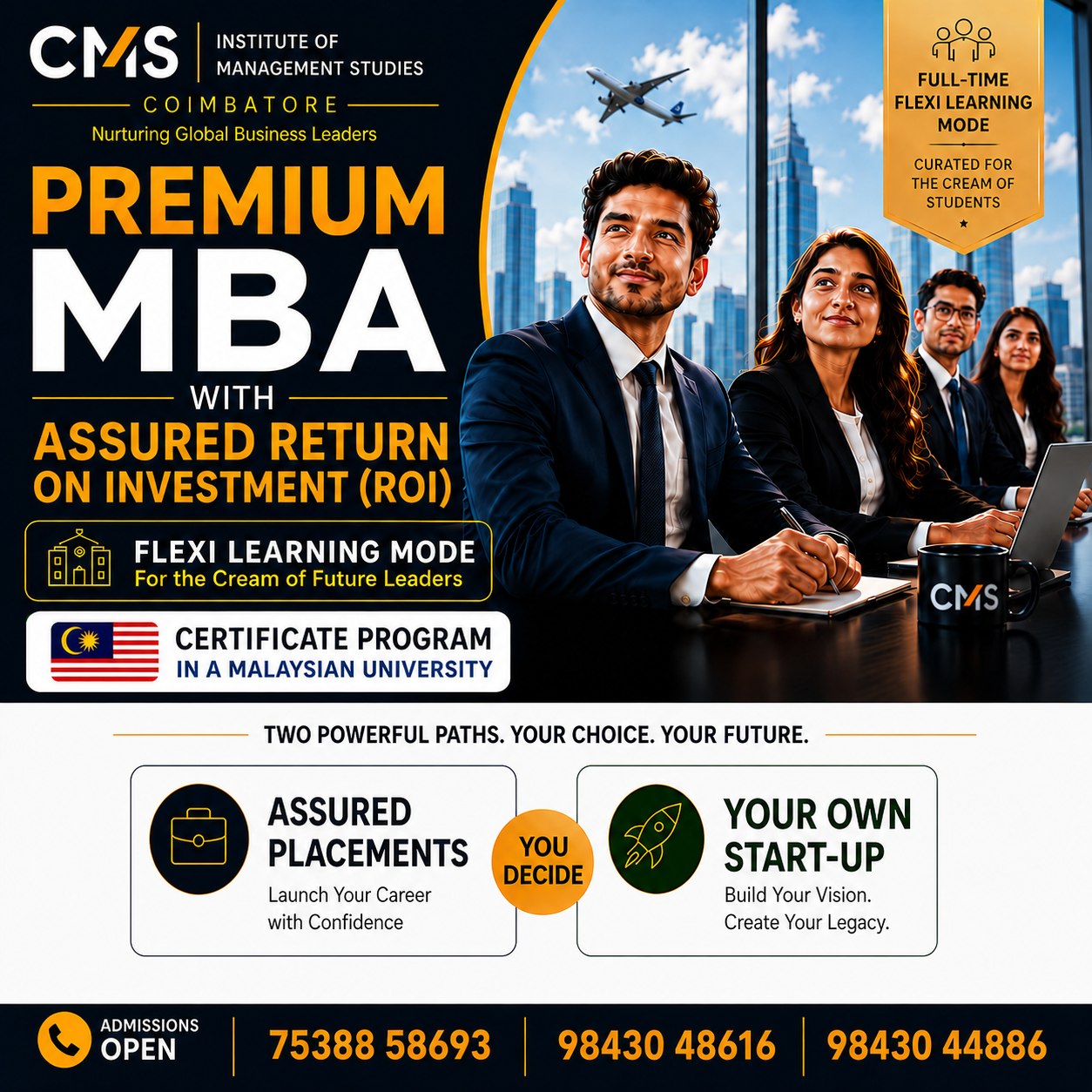 CMS Institute of Management Studies Facebook ad: Introducing