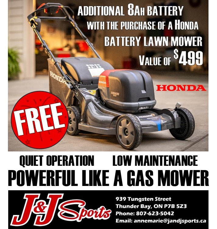 JJ Sport Tbay Facebook ad: HONDA ELECTRIC LAWNMOWER